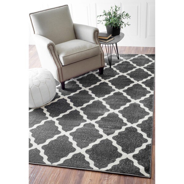 Shop nuLOOM Modern Moroccan Trellis Grey Rug (5' x 8') 5' x 8' Free