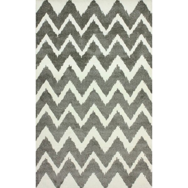 nuLOOM Modern Zig Zag Chevron Grey Rug (7' 7 x 9' 7) Free Shipping
