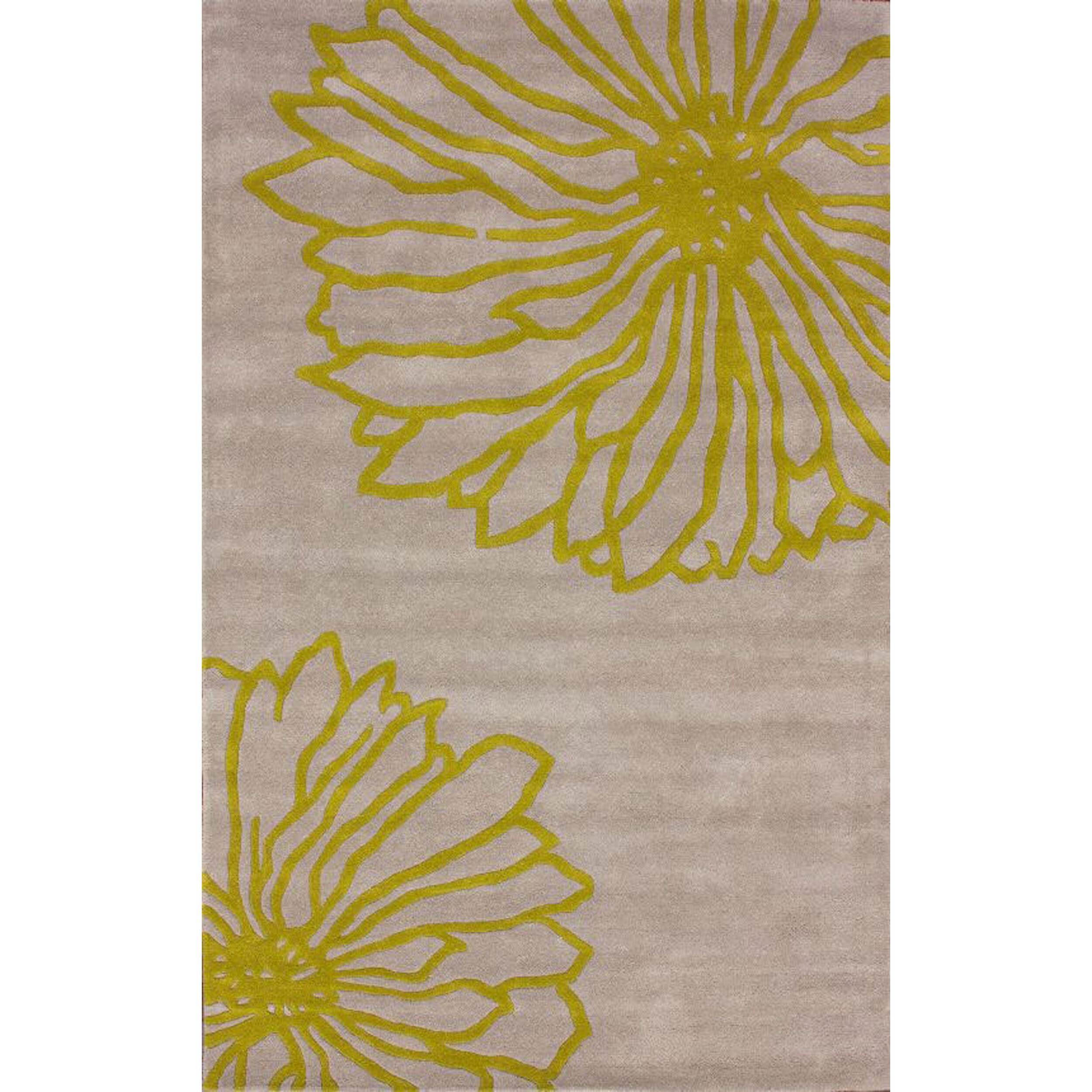 Nuloom Handmade Floral New Zealand Wool Rug (76 X 96) (GreyPattern FloralTip We recommend the use of a non skid pad to keep the rug in place on smooth surfaces.All rug sizes are approximate. Due to the difference of monitor colors, some rug colors may v
