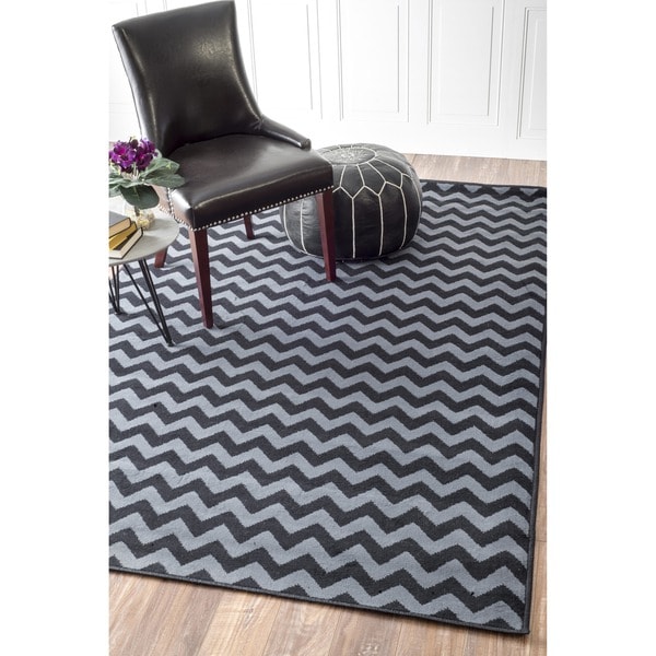 nuLOOM Alexa Chevron Vibe Zebra Brown Rug (4 x 57)