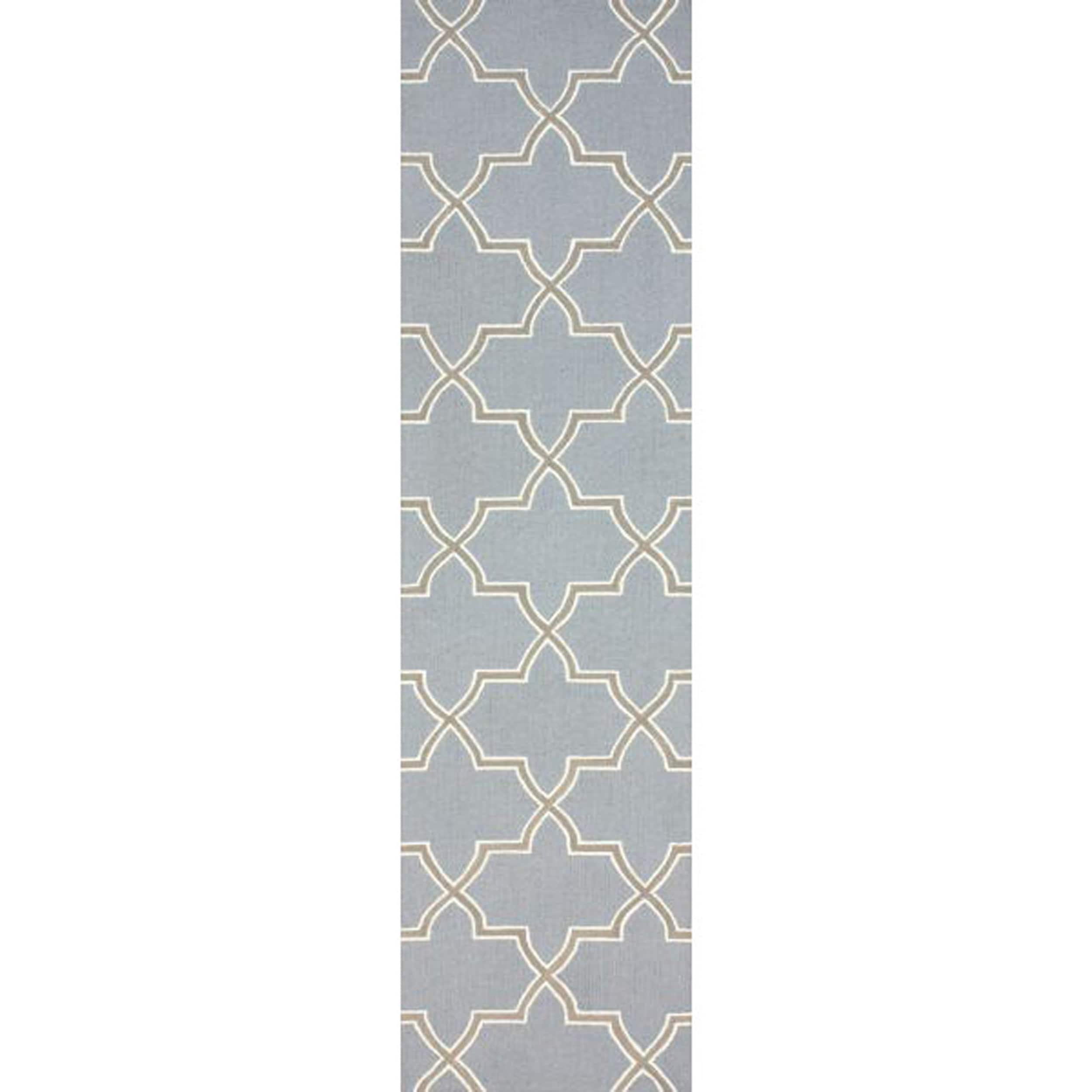 Nuloom Handmade Alexa Moroccan Trellis Wool Runner Rug (26 X 10)