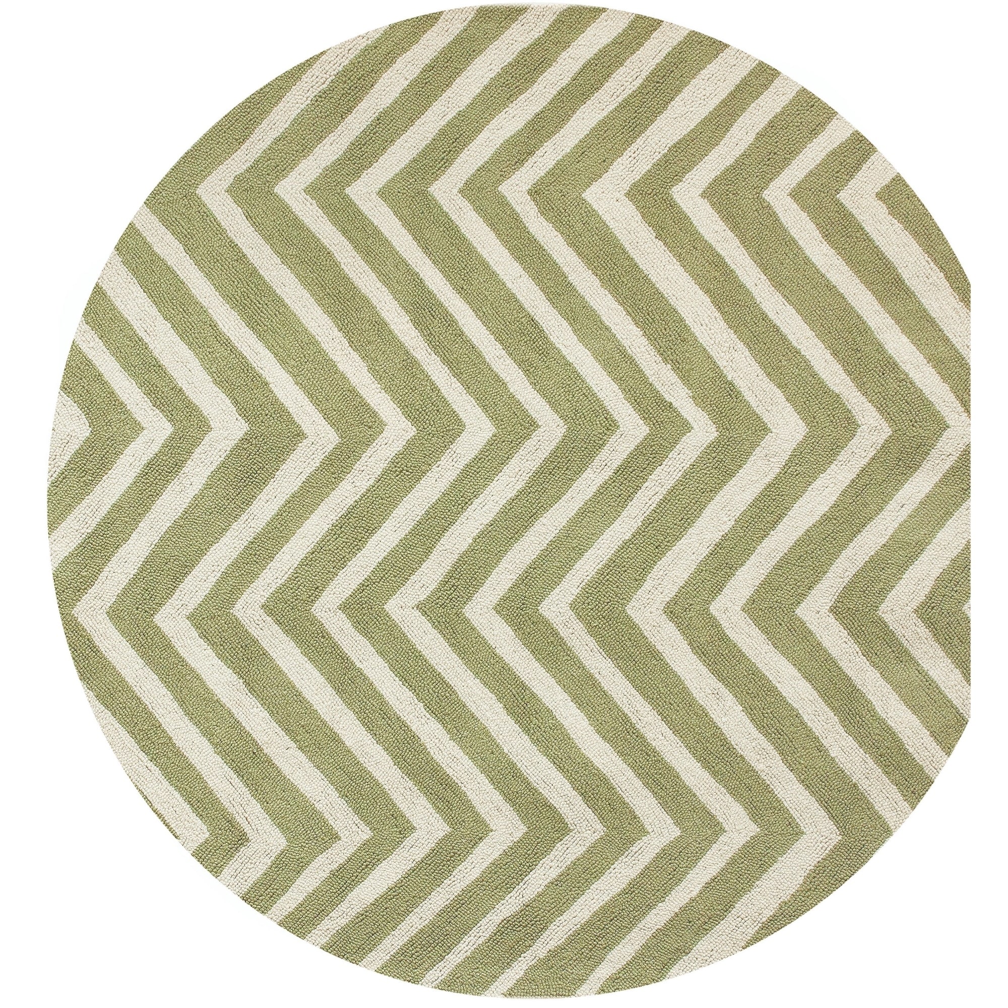 Nuloom Handmade Alexa Chevron Wool Round Rug (6 Round)