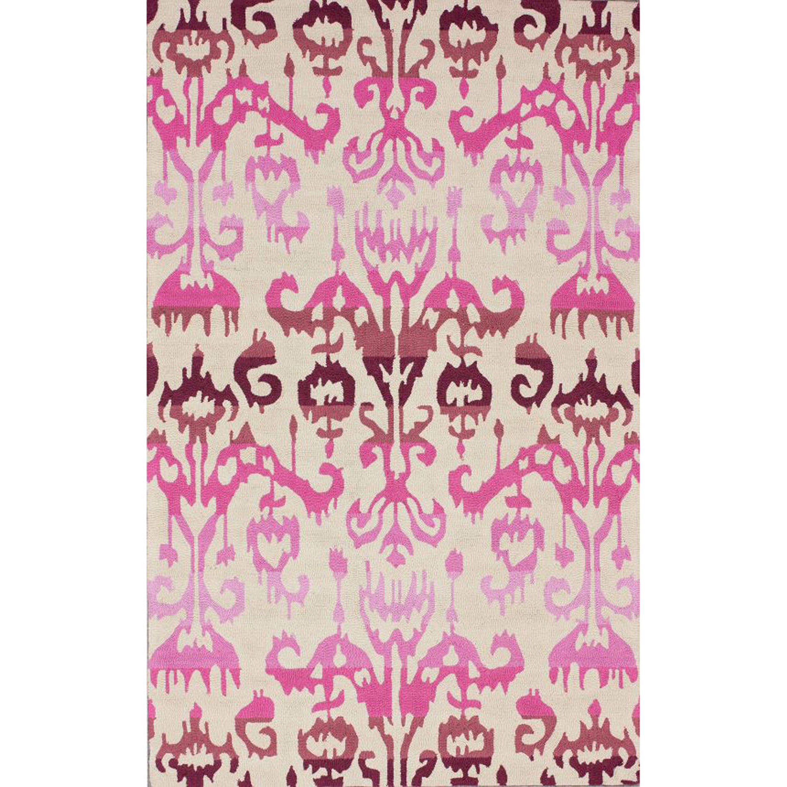 Nuloom Handmade Modern Pink Ikat Rug (83 X 11) (IvoryPattern AbstractTip We recommend the use of a non skid pad to keep the rug in place on smooth surfaces.All rug sizes are approximate. Due to the difference of monitor colors, some rug colors may vary 