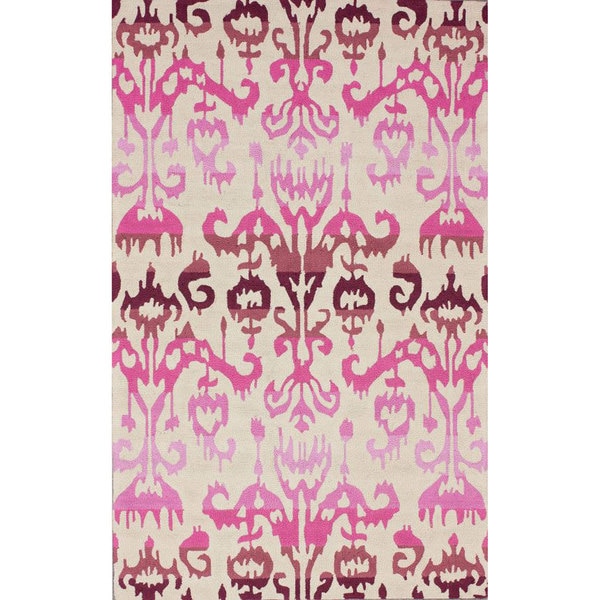 nuLOOM Handmade Modern Pink Ikat Rug (8'3 x 11') Nuloom 7x9   10x14 Rugs