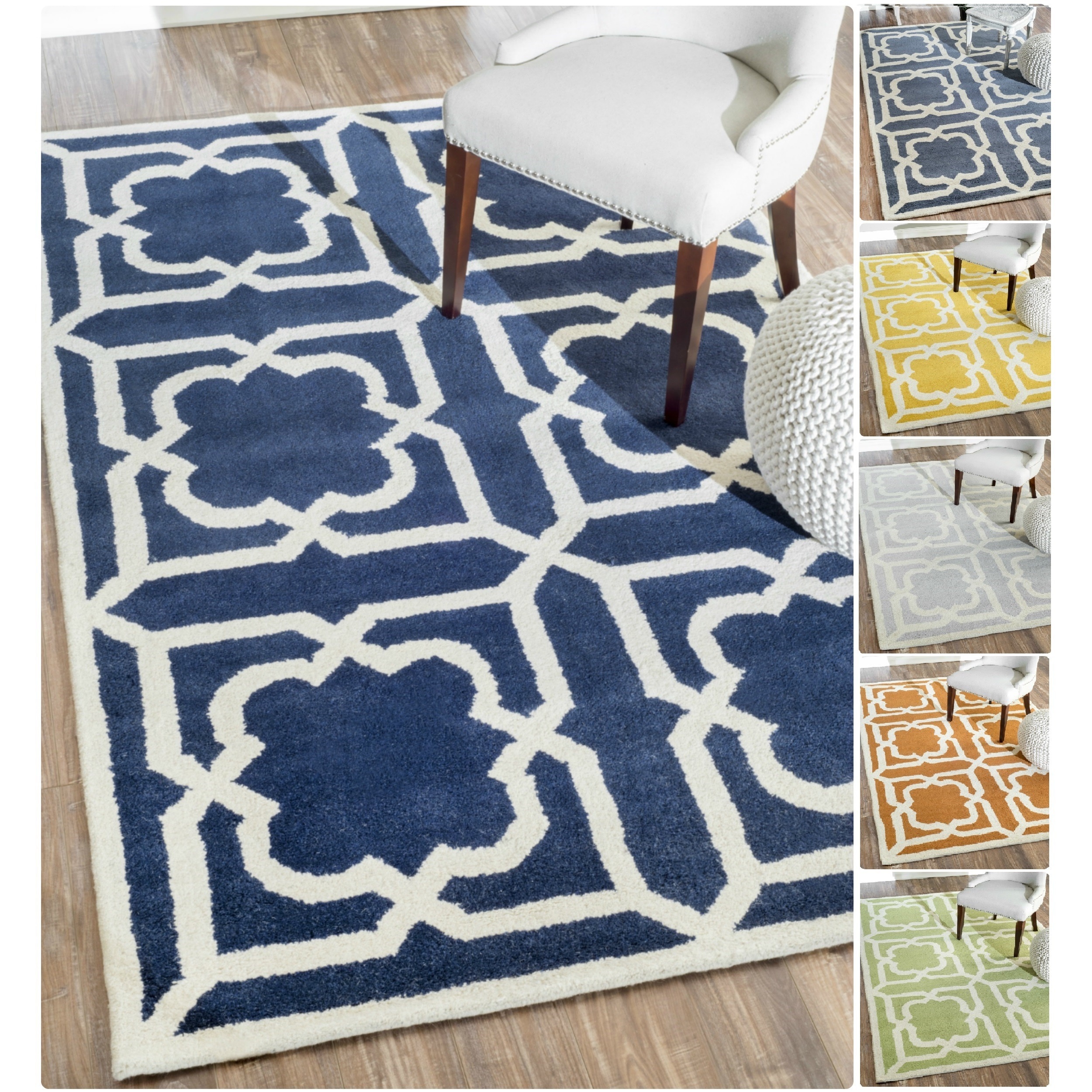 Nuloom Handmade Moroccan Trellis Navy Wool Rug (83 X 11) (IvoryPattern AbstractTip We recommend the use of a non skid pad to keep the rug in place on smooth surfaces.All rug sizes are approximate. Due to the difference of monitor colors, some rug colors