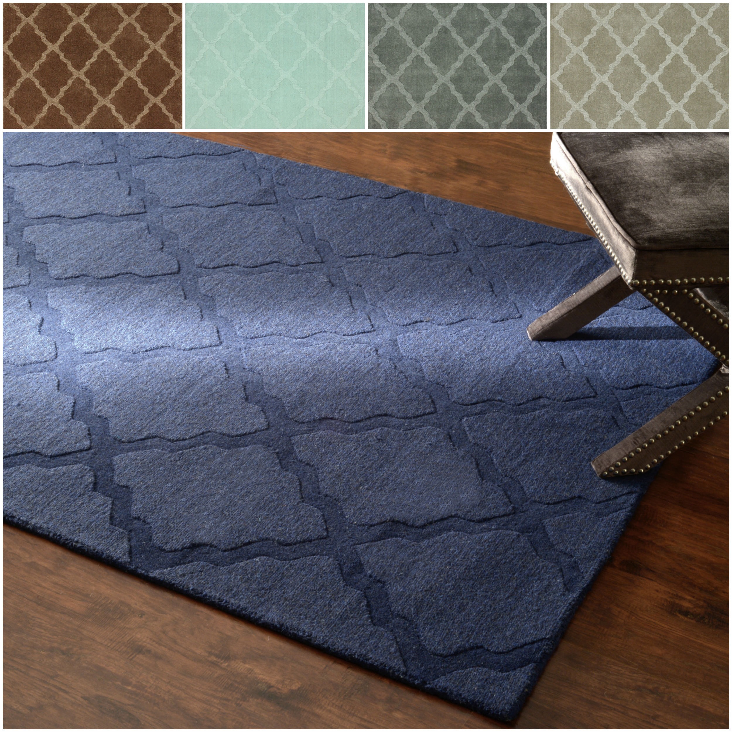 Nuloom Handmade Moroccan Trellis Blue / Grey Wool Rug (83 X 11) (GreyPattern AbstractTip We recommend the use of a non skid pad to keep the rug in place on smooth surfaces.All rug sizes are approximate. Due to the difference of monitor colors, some rug 
