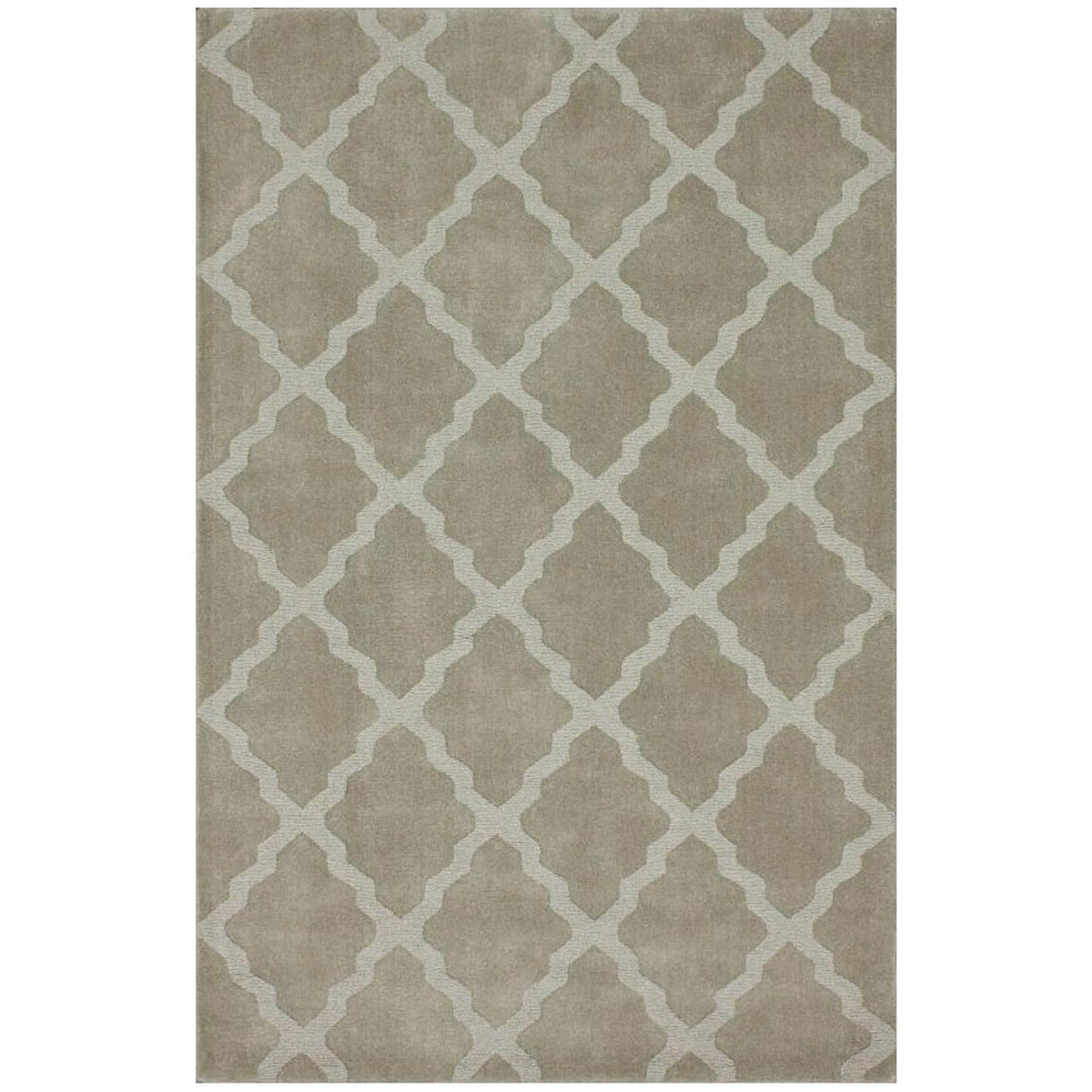 Nuloom Handmade Moroccan Trellis Taupe Wool Rug (83 X 11)