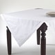 preview thumbnail 4 of 2, Hemstitched Table Topper White - Solid - 45 inches