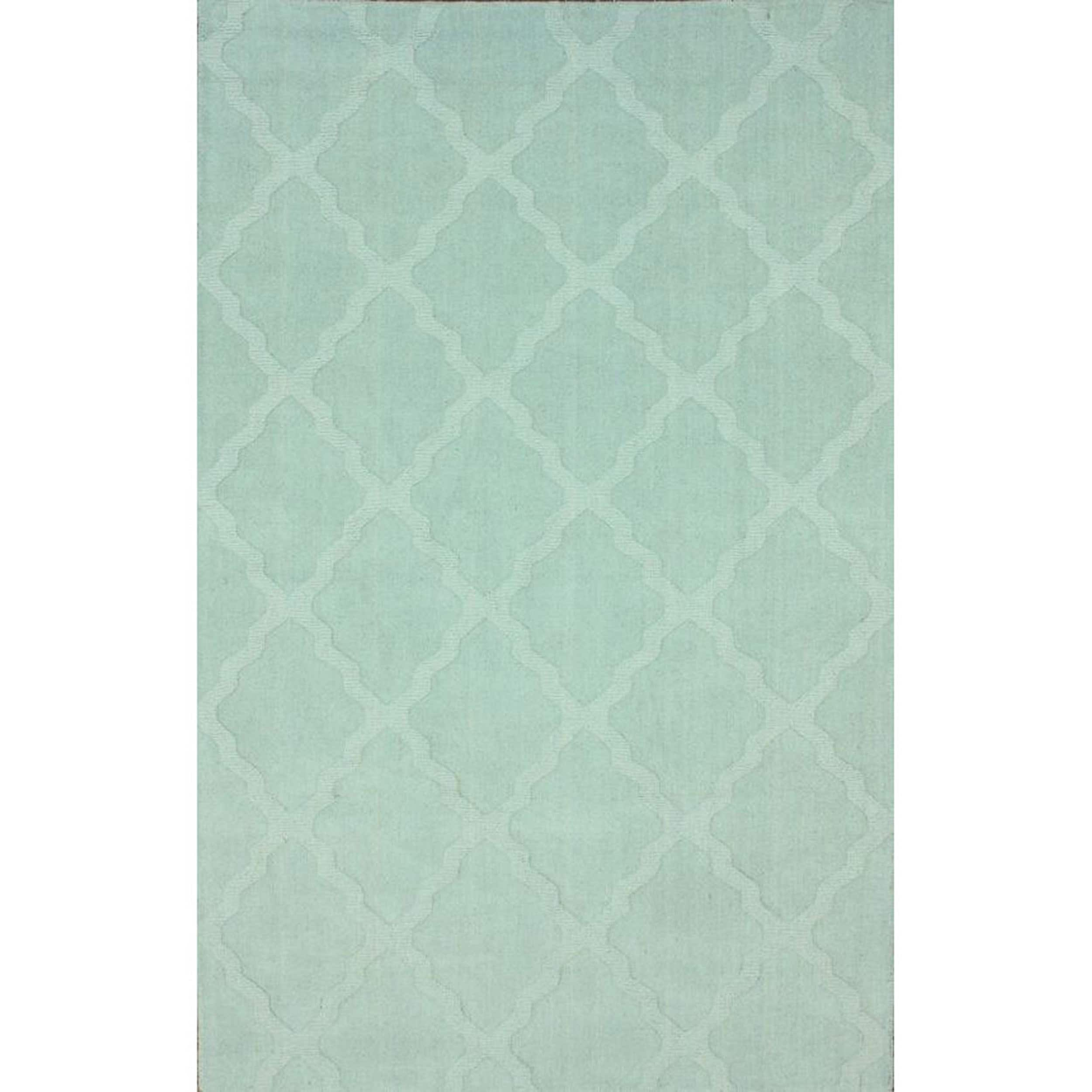 Nuloom Handmade Moroccan Trellis Blue / Grey Wool Rug (5 X 8)