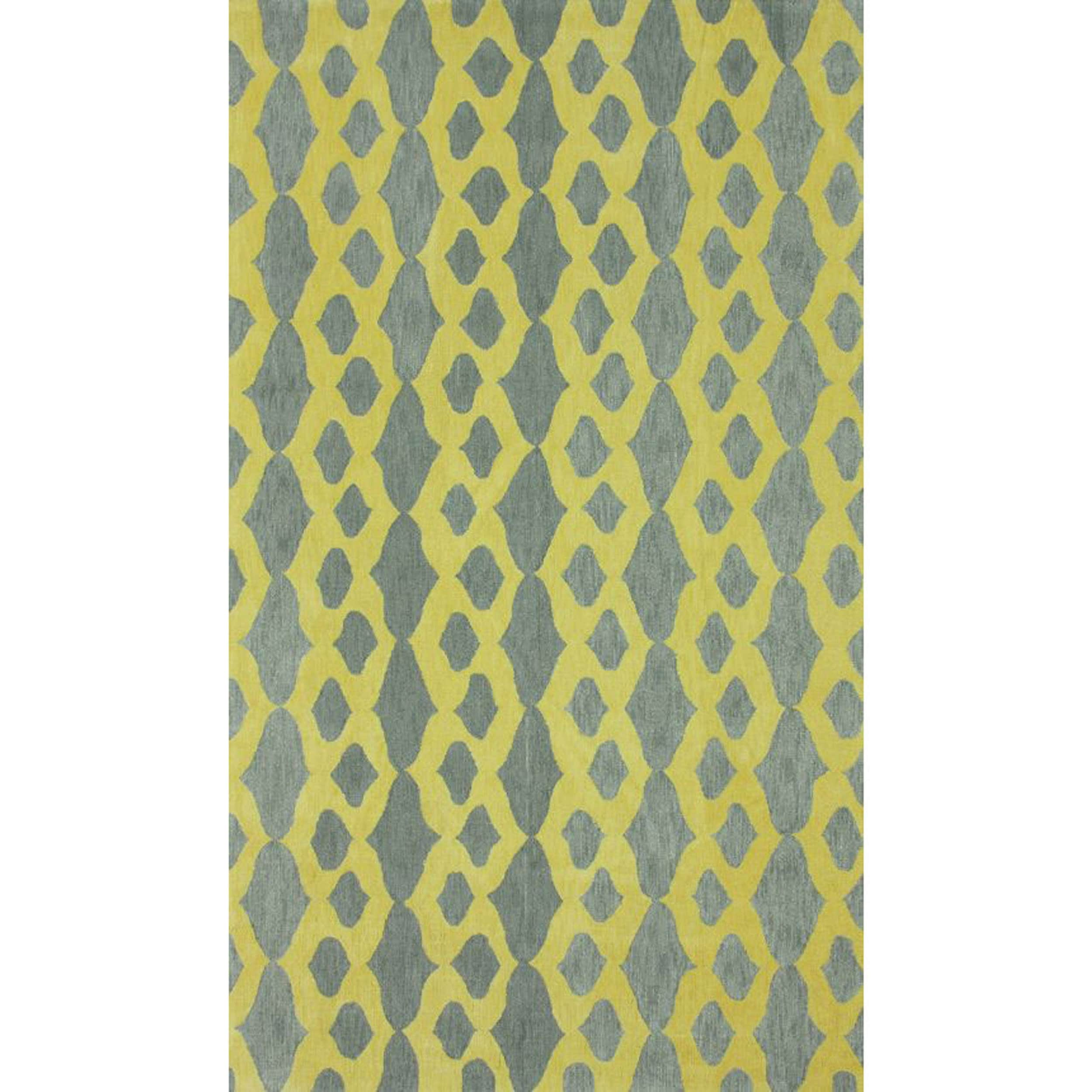 Nuloom Handmade Lattice Yellow Cotton Rug (5 X 8)