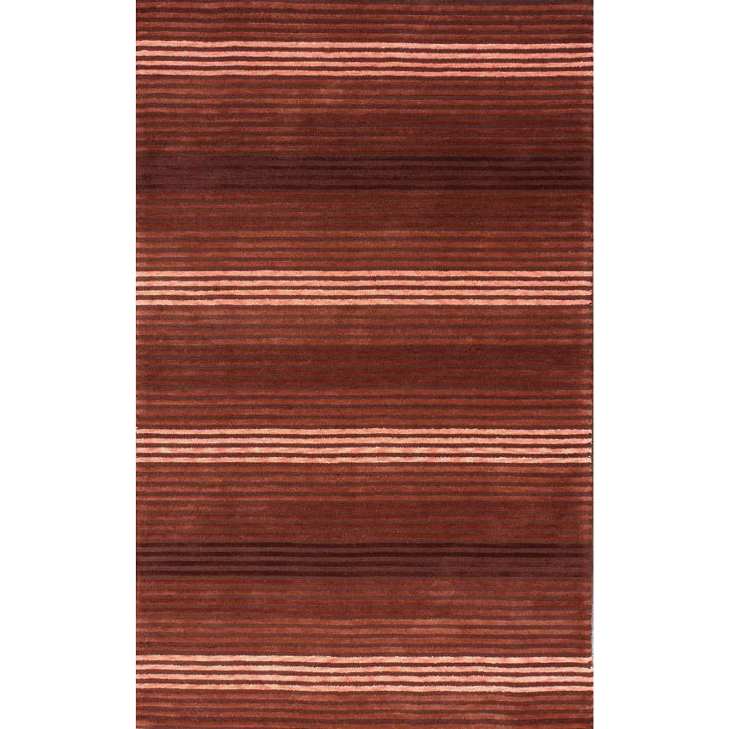 Nuloom Handmade Modern Lines Burgundy Cotton Rug (5 X 8)