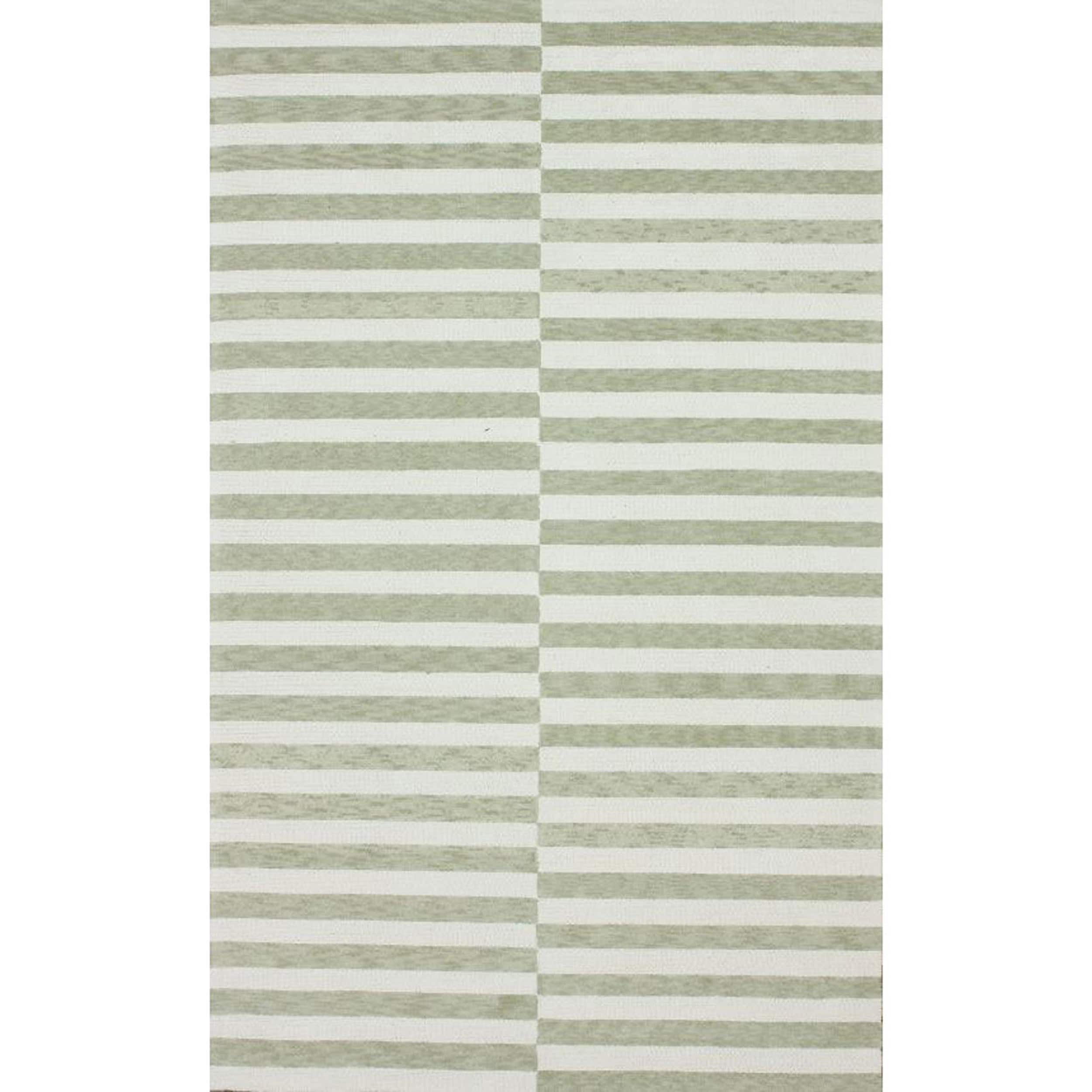 Nuloom Handmade Modern Lines Light Grey Cotton Rug (5 X 8)