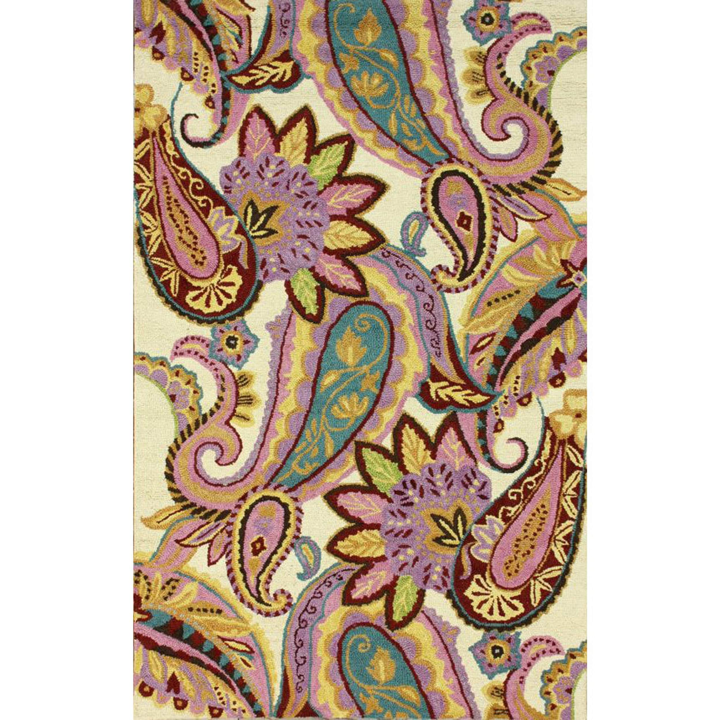 Nuloom Handmade Paisley Multi Wool Rug (5 X 8)