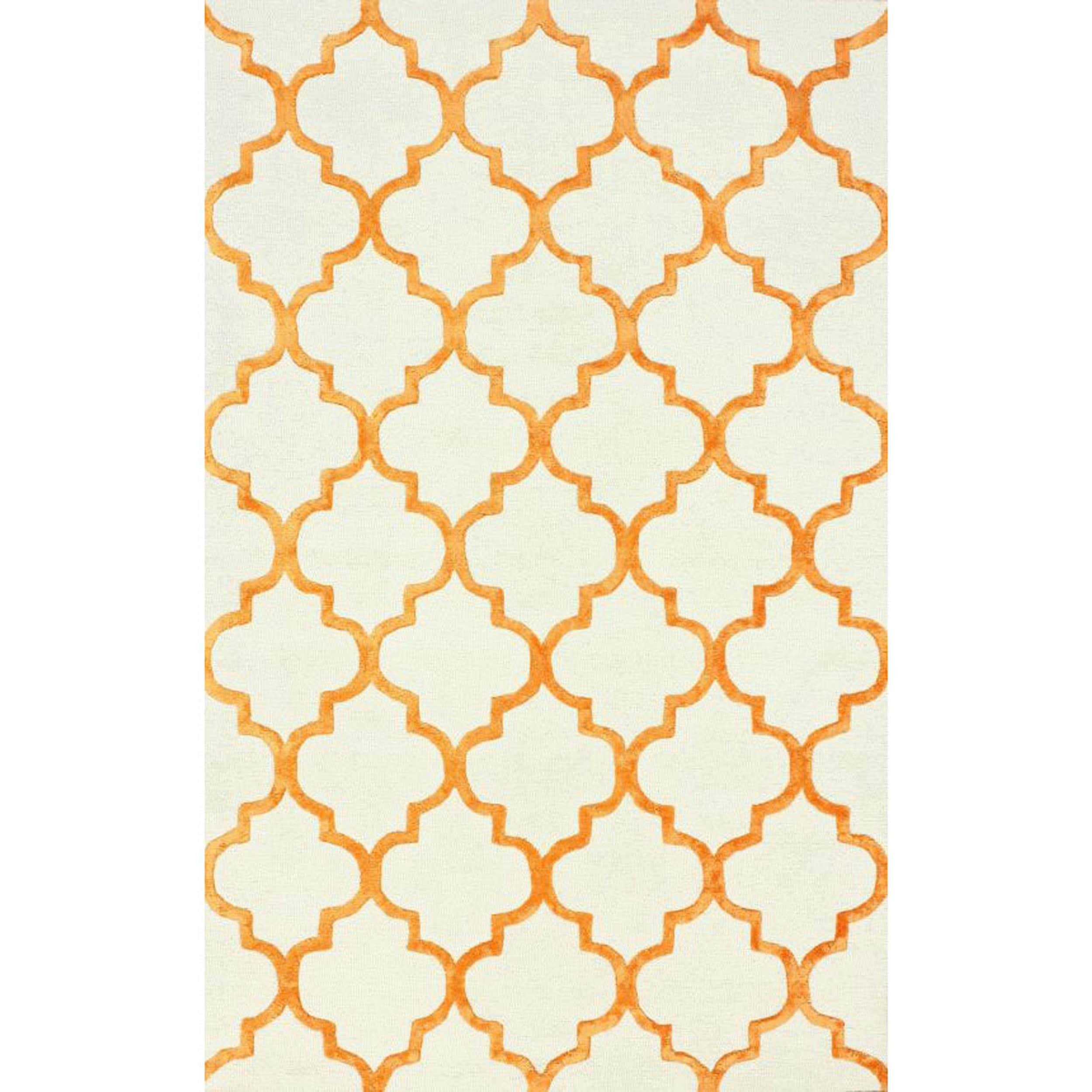 Nuloom Handmade Moroccan Trellis Faux Silk Wool Rug (76 X 96) (OrangePattern AbstractTip We recommend the use of a non skid pad to keep the rug in place on smooth surfaces.All rug sizes are approximate. Due to the difference of monitor colors, some rug 