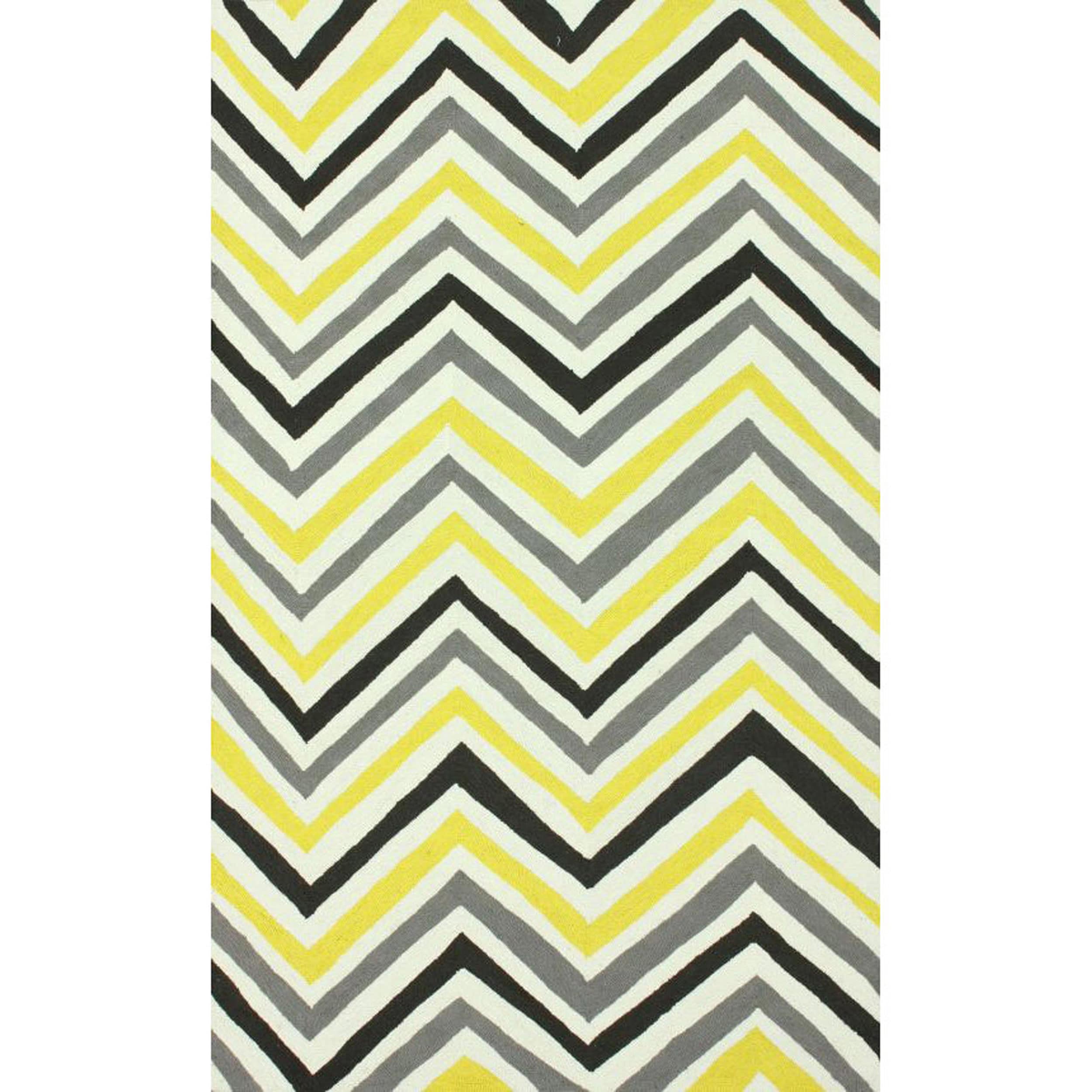 Nuloom Handmade Alexa Chevron Wool Rug (76 X 96)