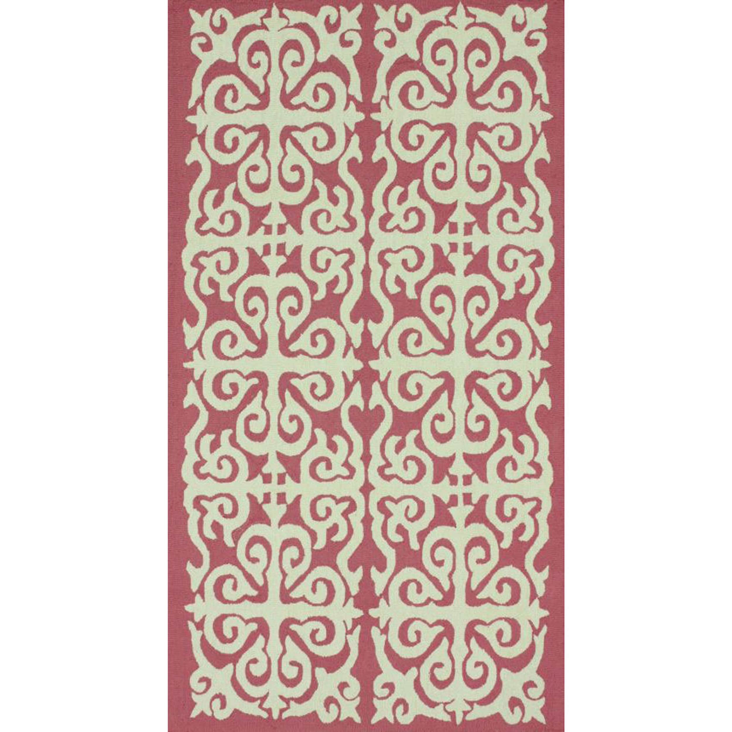 Nuloom Handmade Marrakesh Fez Pink/ Ivory Wool Rug (76 X 96)