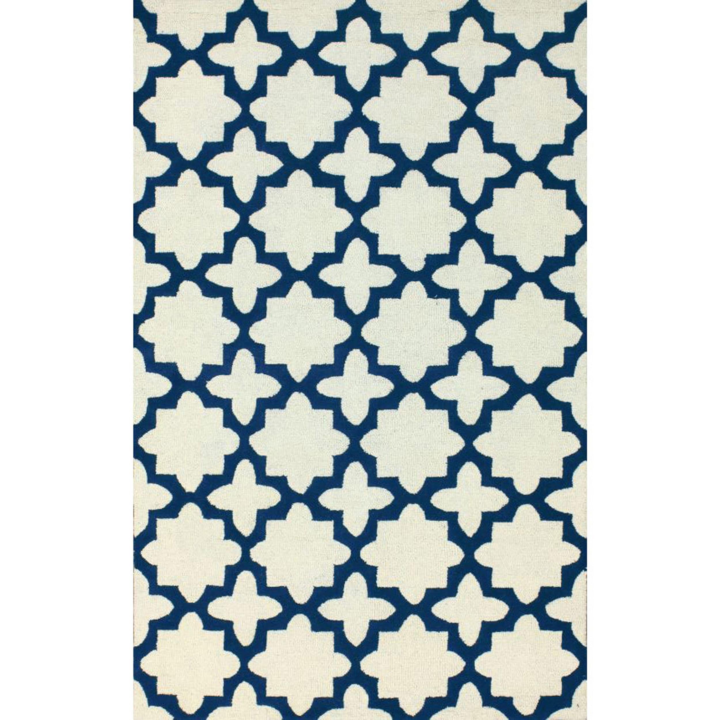 Nuloom Handmade Moroccan Trellis Ivory Wool Rug (76 X 96)