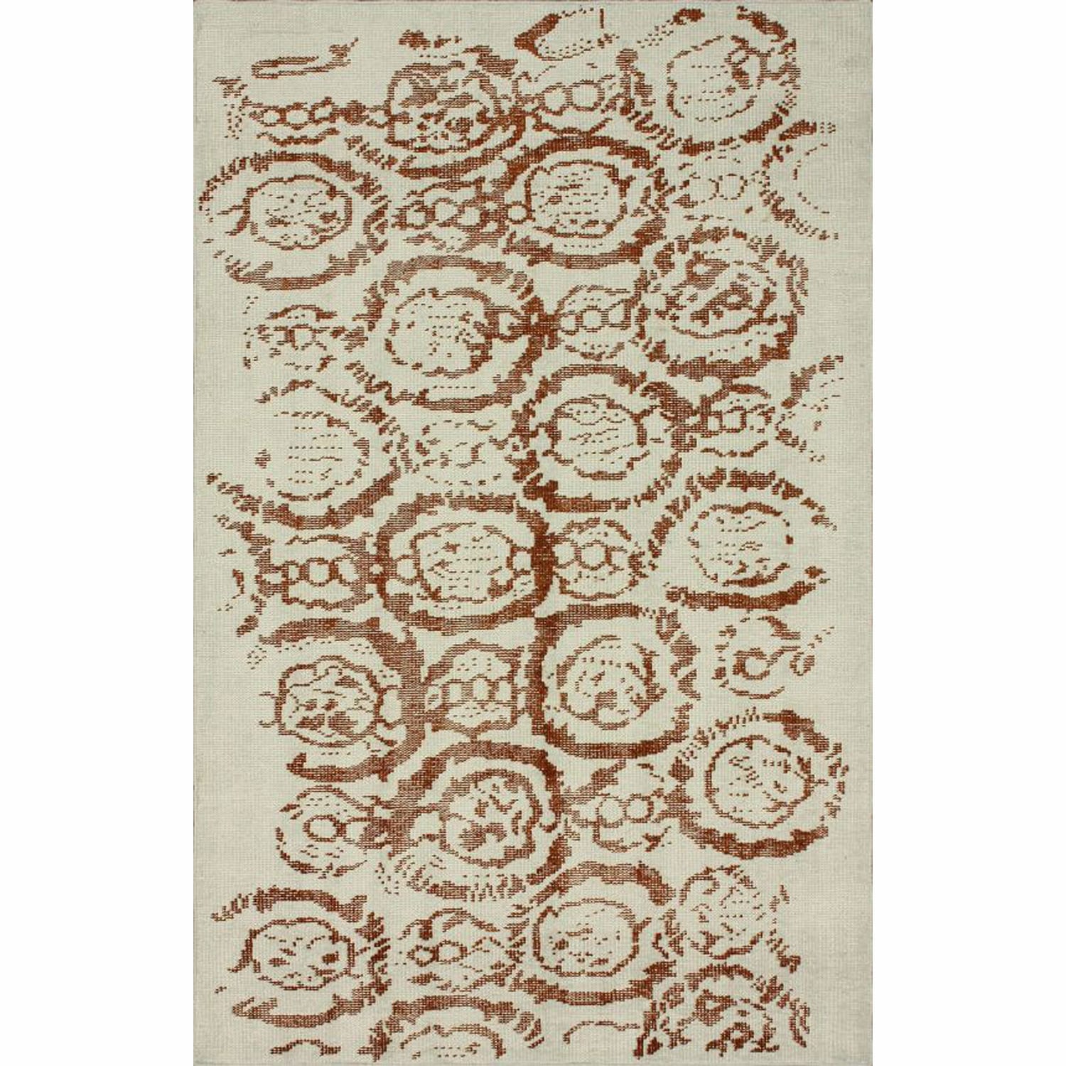 Nuloom Hand knotted Abstract Natural Wool Rug (5 X 8)