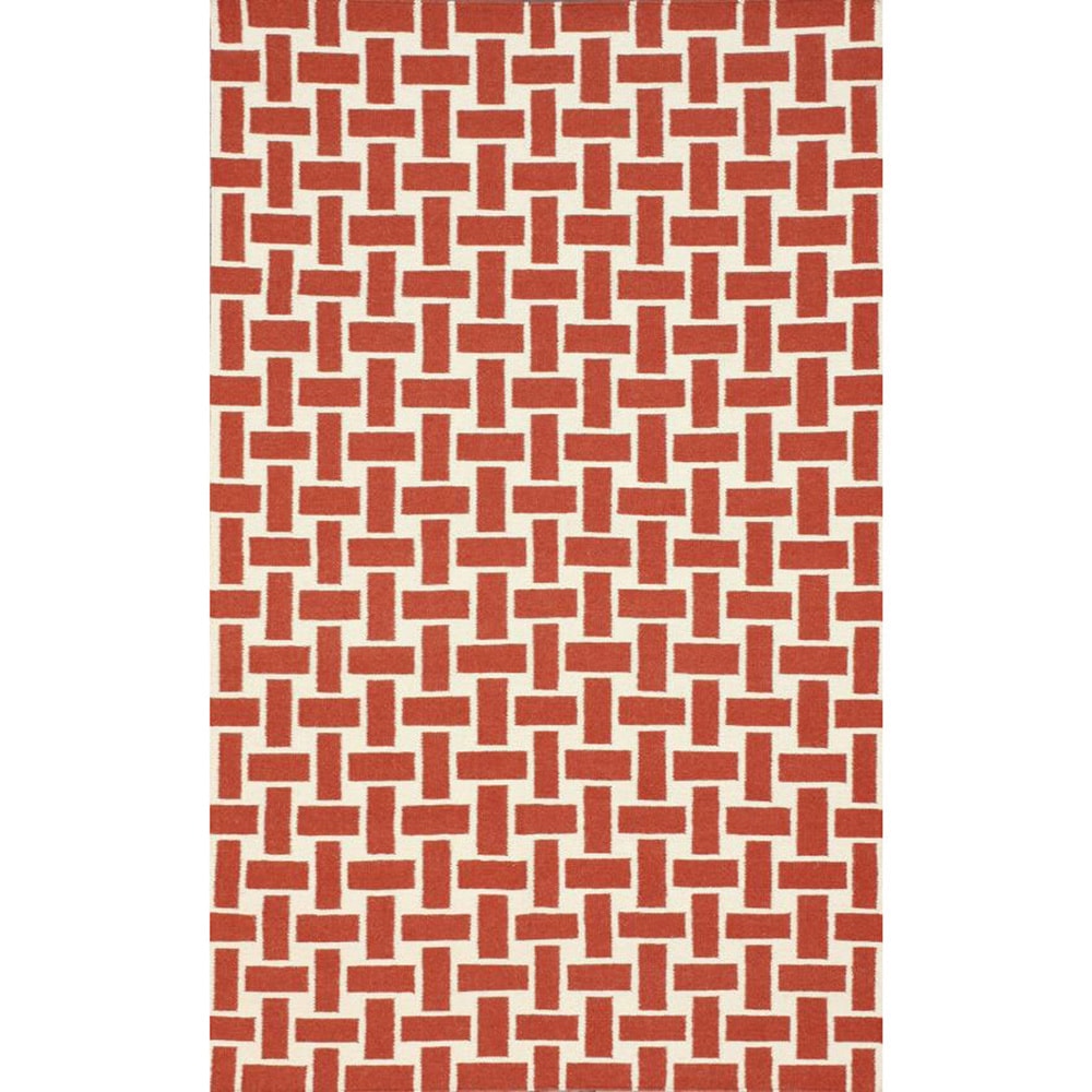 Nuloom Handmade Trellis Flatweave Kilim Rust Wool Rug (5 X 8) (IvoryPattern AbstractTip We recommend the use of a non skid pad to keep the rug in place on smooth surfaces.All rug sizes are approximate. Due to the difference of monitor colors, some rug c