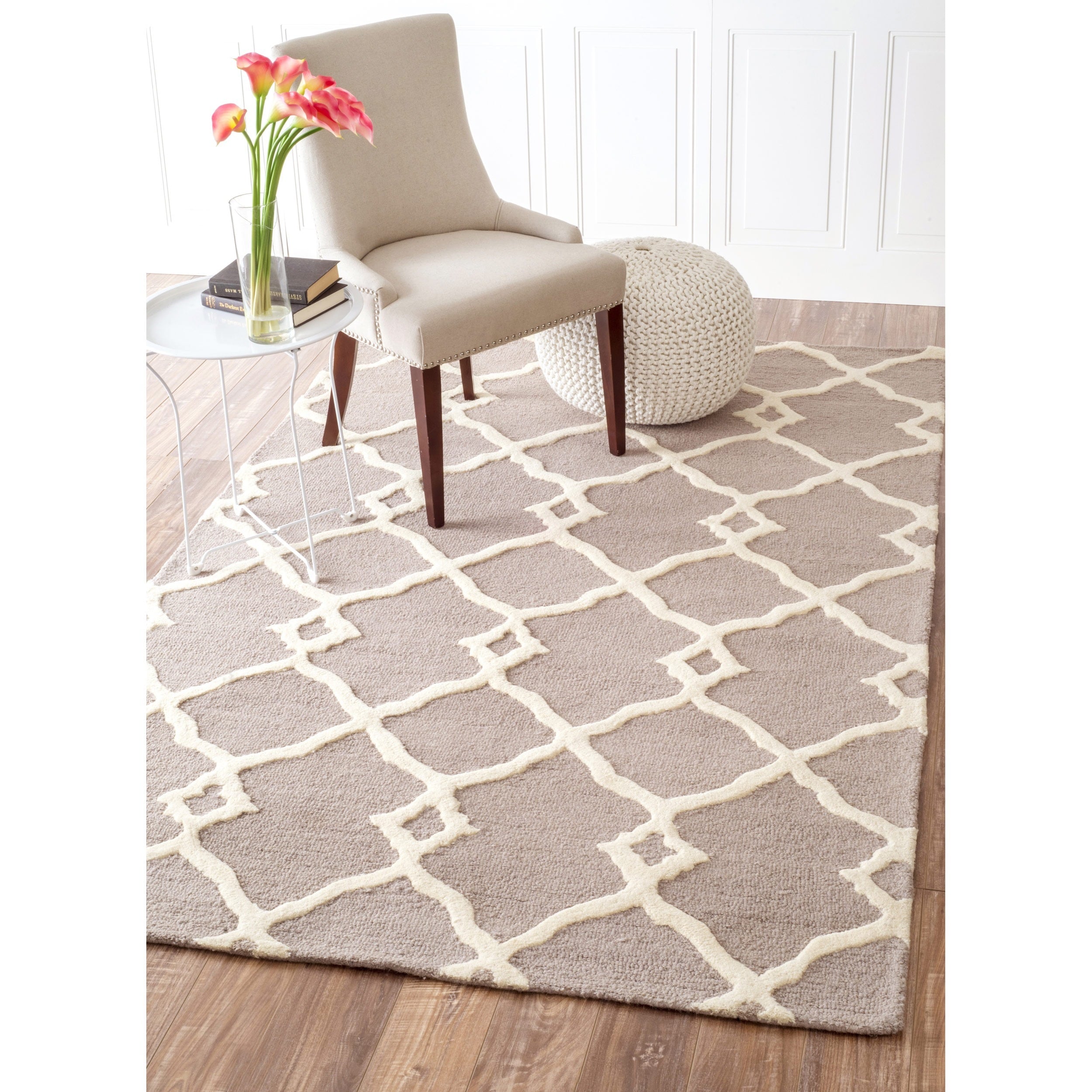 Nuloom Handmade Moroccan Trellis Wool Rug (3 X 5)