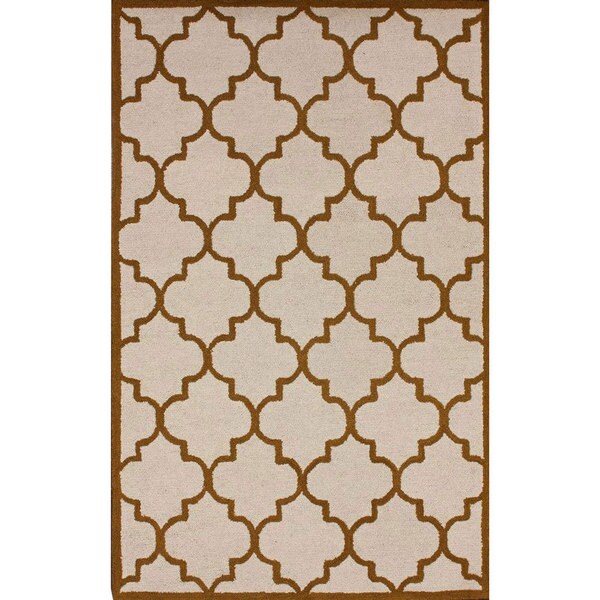 nuLOOM Handmade Moroccan Trellis Natural Wool Area Rug (3' x 5') 3' x