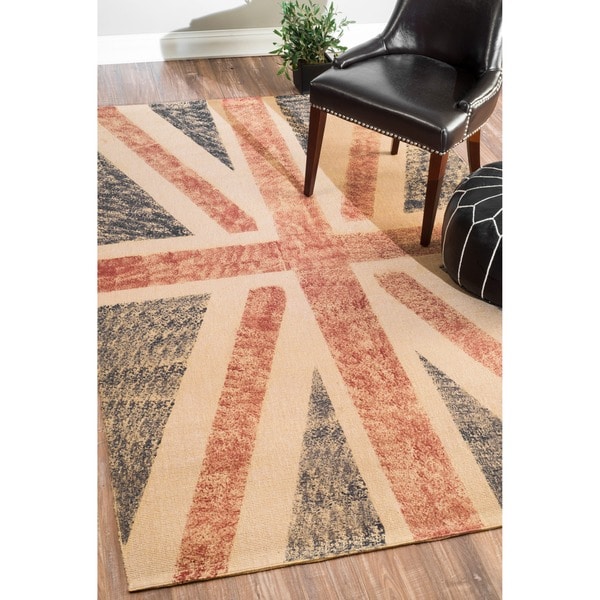 nuLOOM Union Jack Jute Rug (4 x 6)