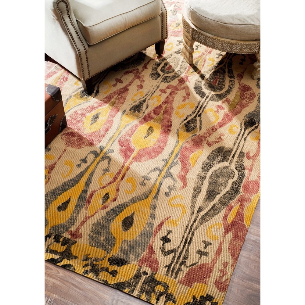 Nuloom Handmade Ikat Natural Jute Area Rug - Overstock - 8283865