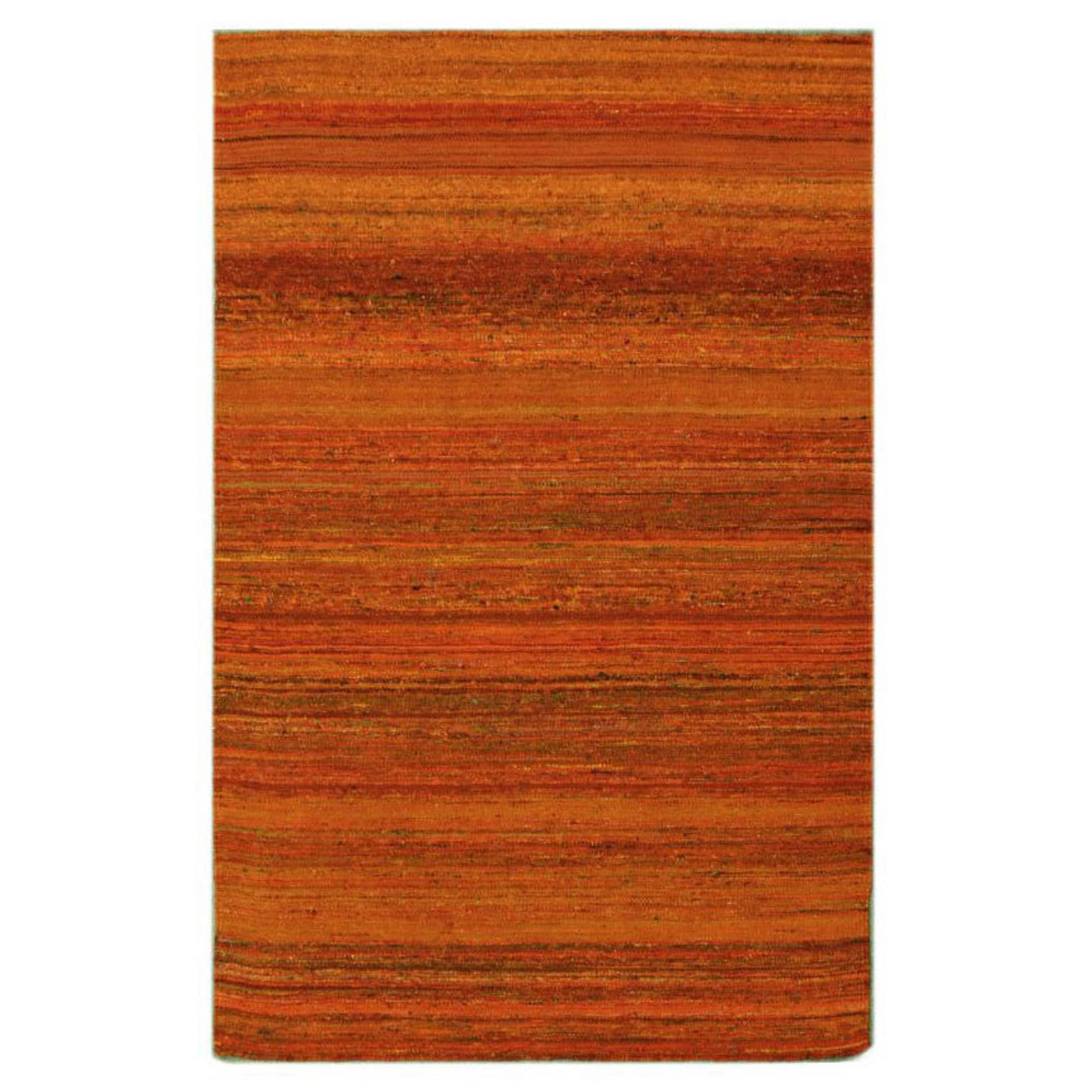 Nuloom Handmade Flatweave Lines Multi Orange Rug (47 X 67)