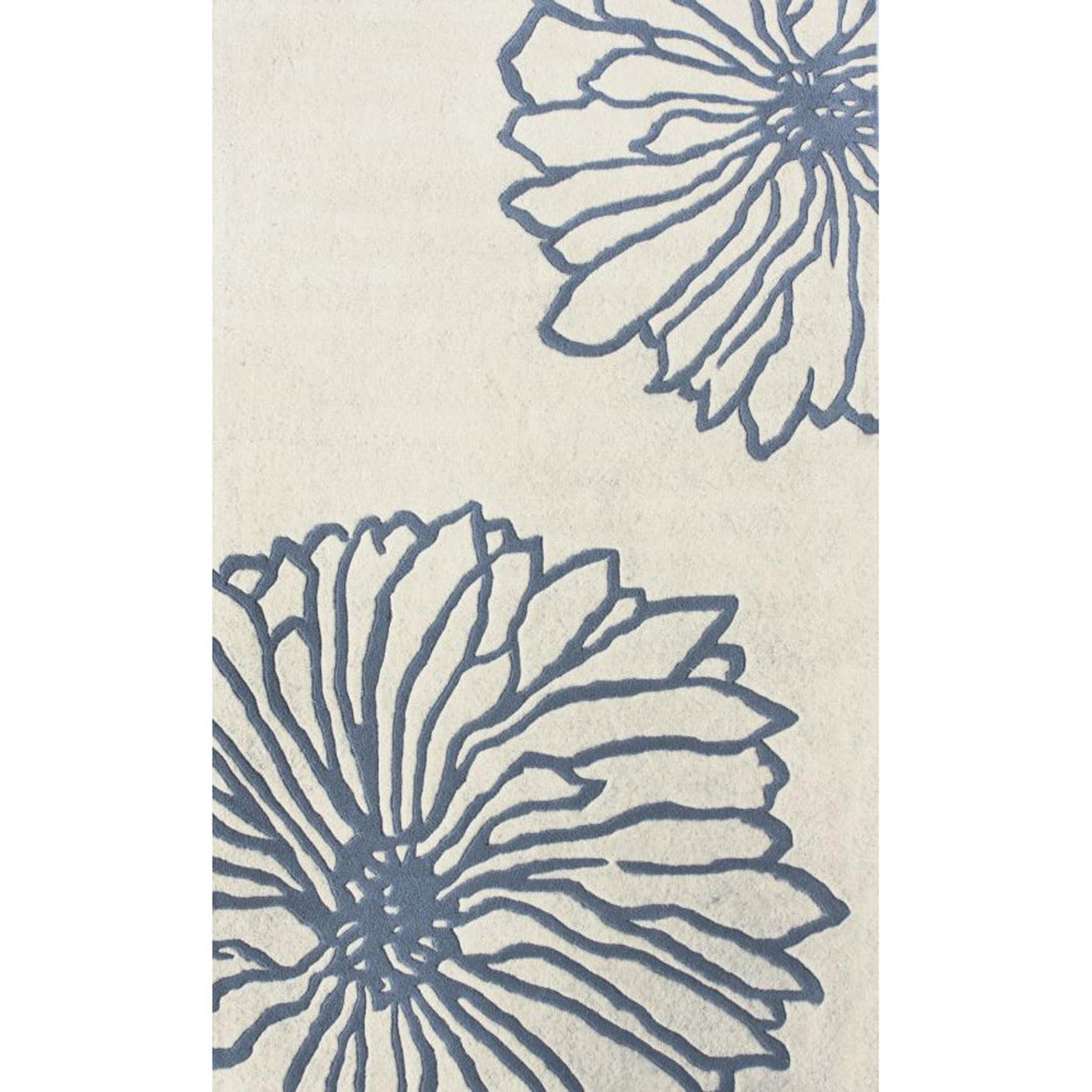 Nuloom Handmade Floral New Zealand Wool Rug (6 X 9) (BluePattern FloralTip We recommend the use of a non skid pad to keep the rug in place on smooth surfaces.All rug sizes are approximate. Due to the difference of monitor colors, some rug colors may var