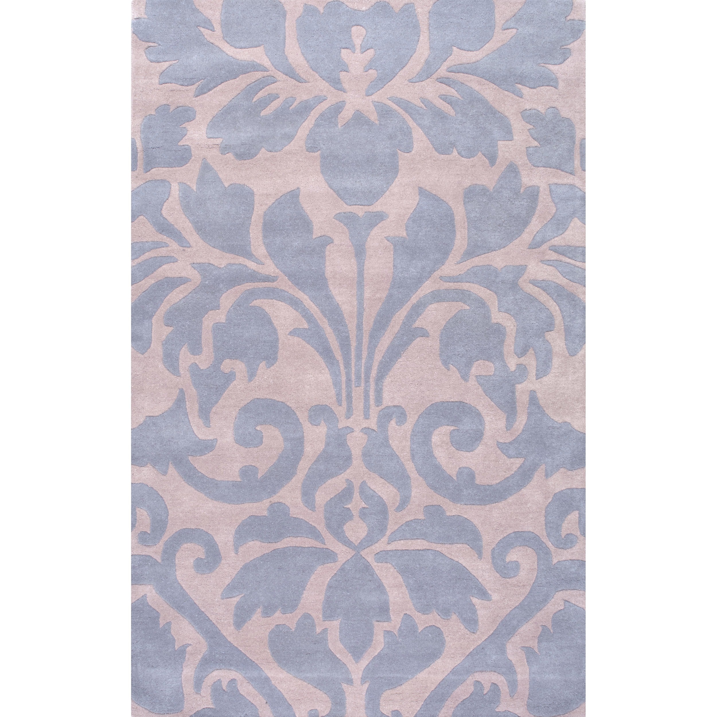 Nuloom Handmade Neutrals And Textures Damask Blue Wool Rug (6 X 9) (NaturalPattern AbstractTip We recommend the use of a non skid pad to keep the rug in place on smooth surfaces.All rug sizes are approximate. Due to the difference of monitor colors, som