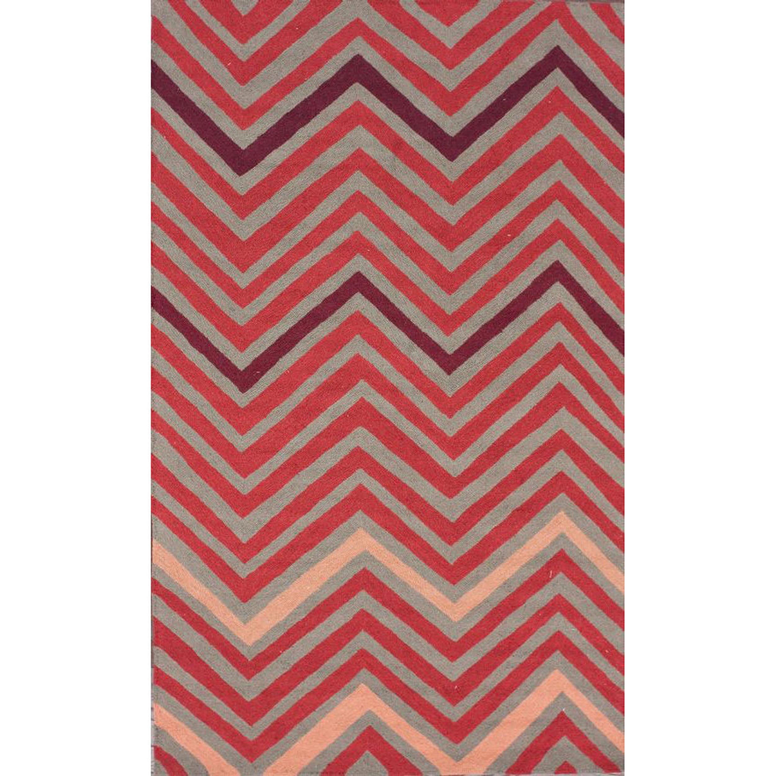 Nuloom Handmade Alexa Chevron Wool Rug (6 X 9)