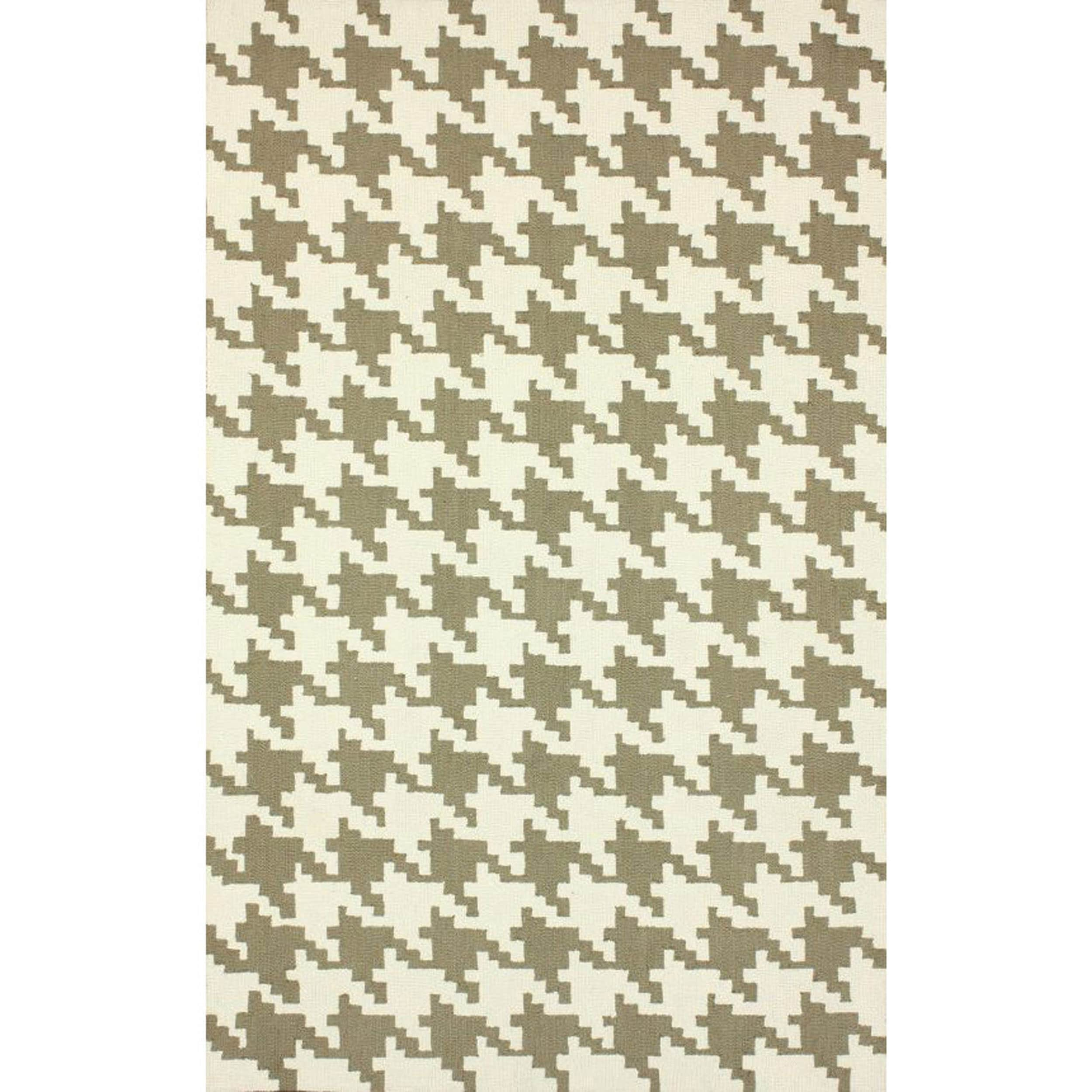 Nuloom Handmade Houndstooth Light Brown Wool Rug (6 X 9)