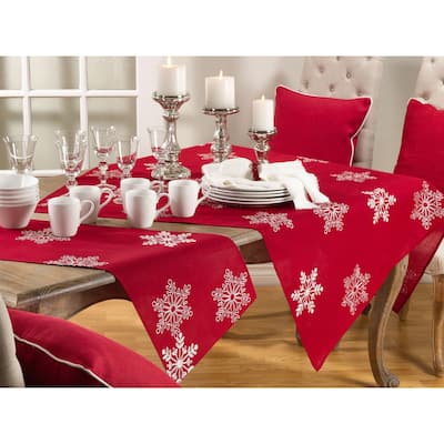 Snowflake Design Table Linens