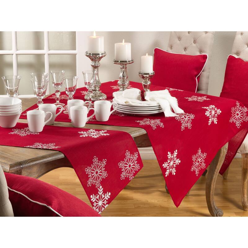 Snowflake Design Table Linens
