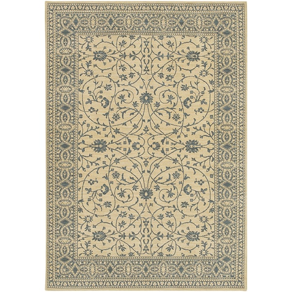 Karastan English Manor Somerset Lane Ivory/Blue Rug (8' x 10'5) Karastan 7x9   10x14 Rugs