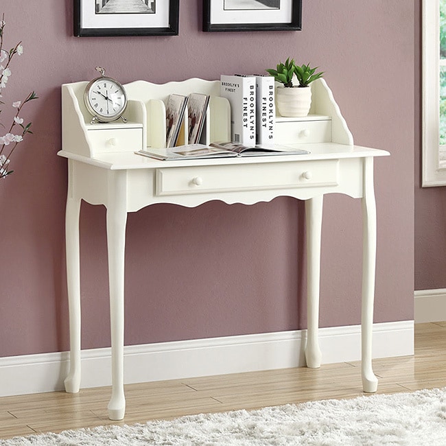 Small white clearance secretary desk