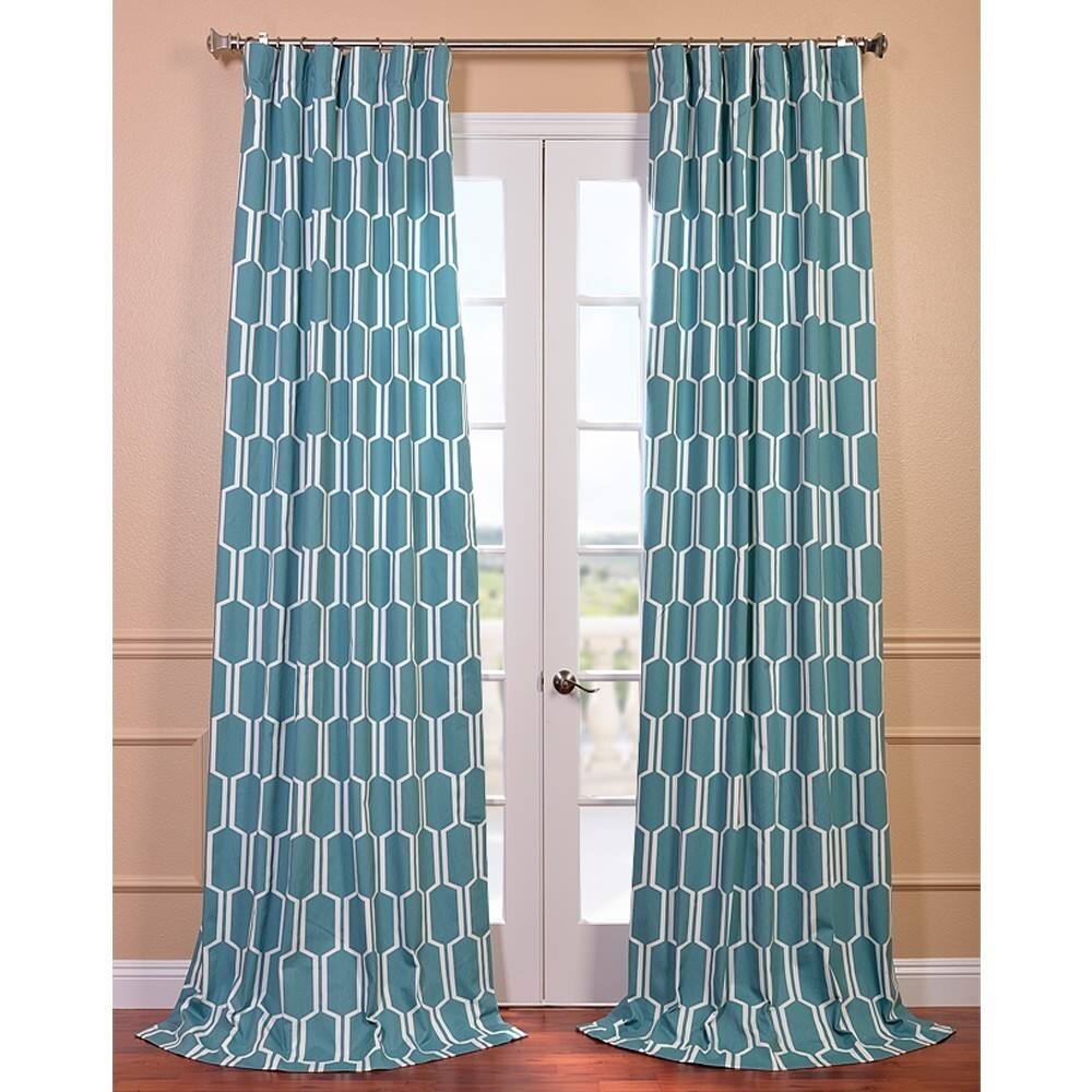 Exclusive Fabrics Tide Pools Printed Cotton Curtain (1 Panel)