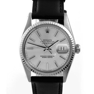 PreOwned Rolex Men39;s Stainless Steel Datejust Strap Watch PreOwned Rolex Men39;s Stainless Steel Datejust Strap Watch