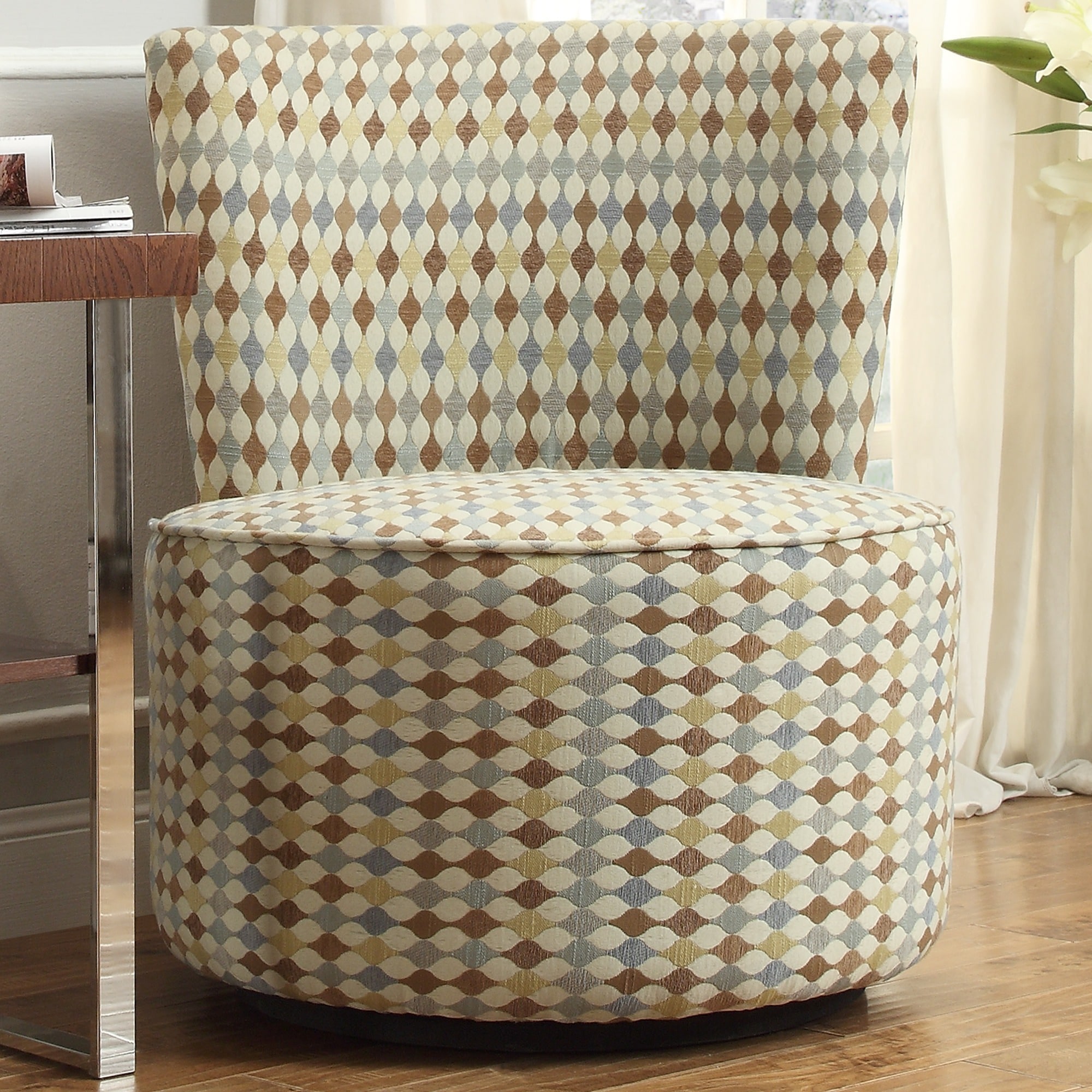 Inspire Q Damen Diamond Impressions Round Swivel Chair