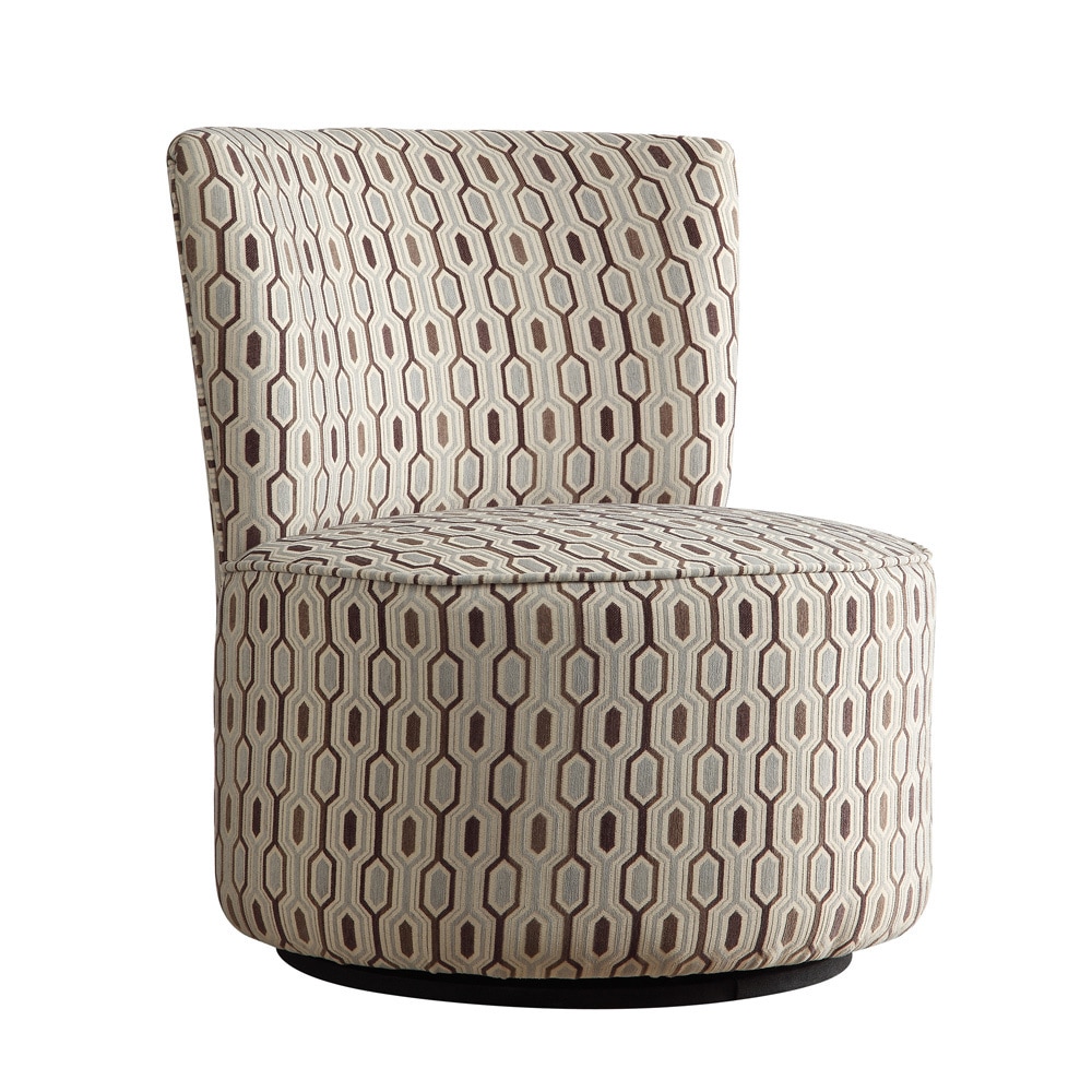 Inspire Q Damen Mocha Honeycomb Round Swivel Chair