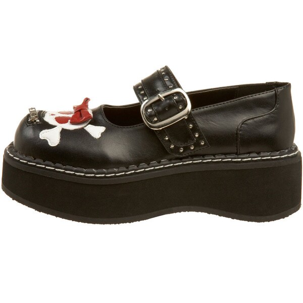 demonia skull mary janes