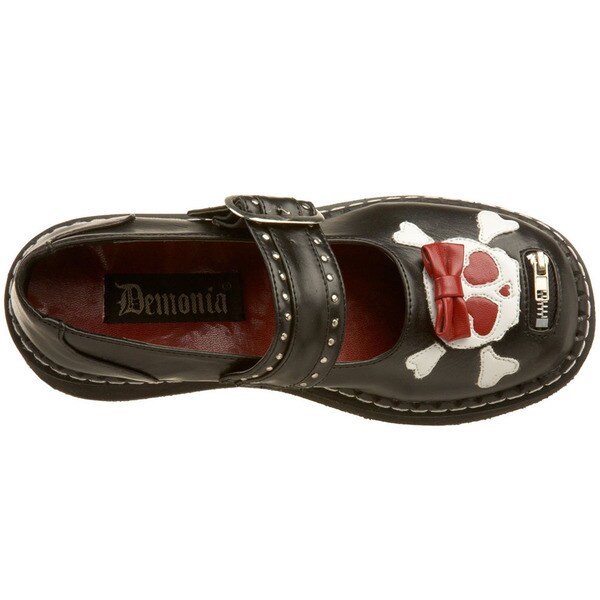 demonia skull mary janes