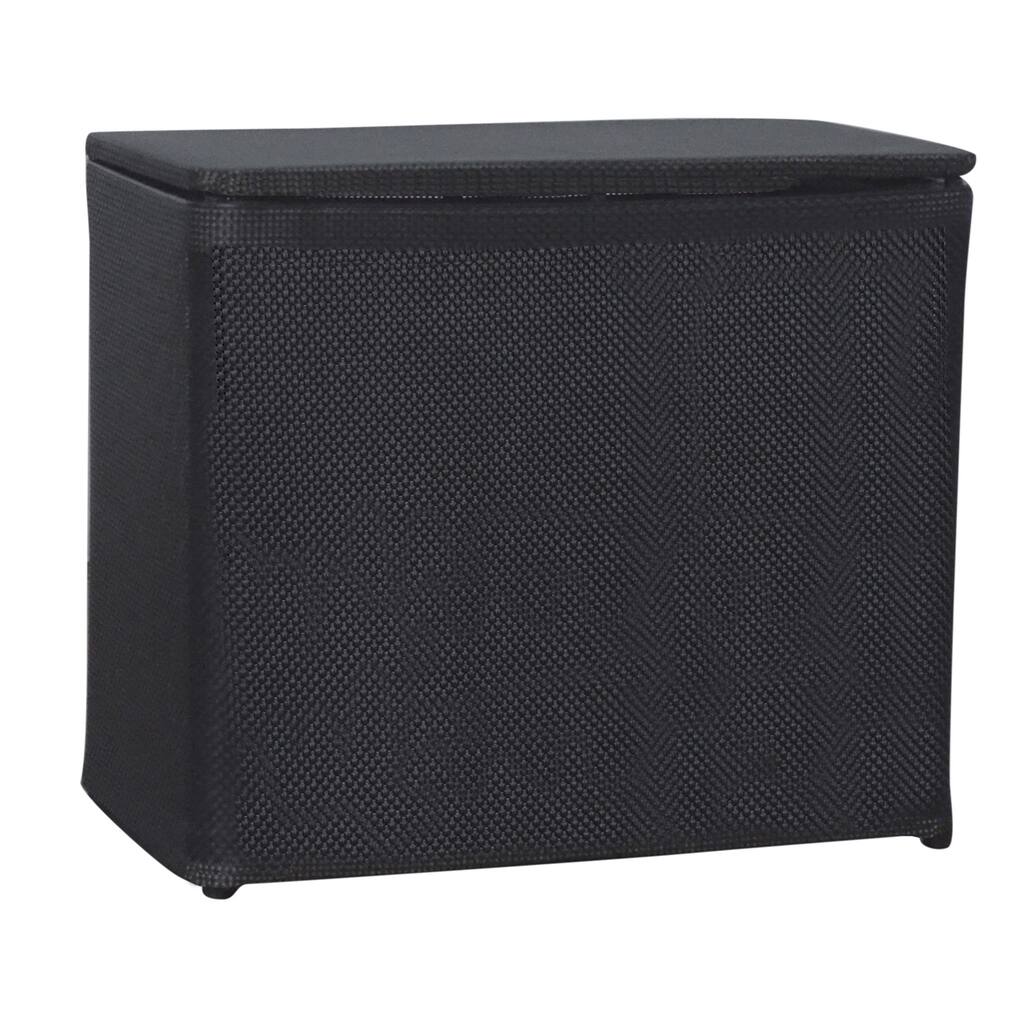 1530 Lamont Home Basketweave Black Bench Hamper