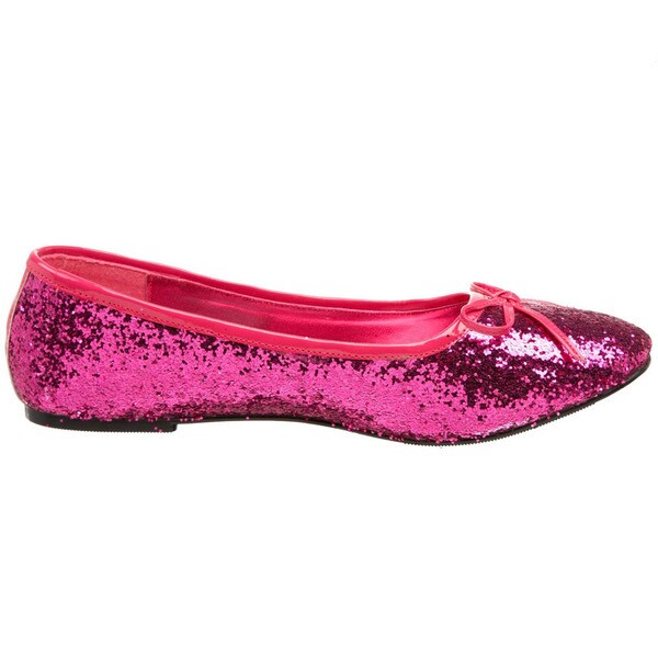 red glitter ballerina shoes