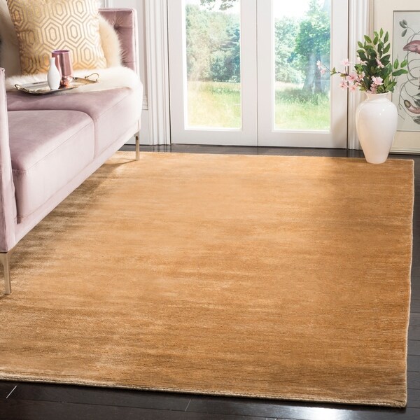 Safavieh Handmade Mirage Modern Tonal Gold Viscose Rug - 8' x 10'