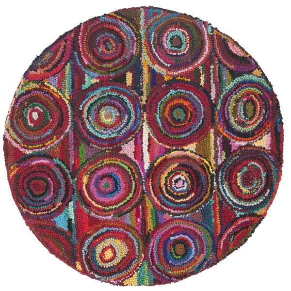 Safavieh Handmade Nantucket Multicolored Cotton Rug (6 Round)