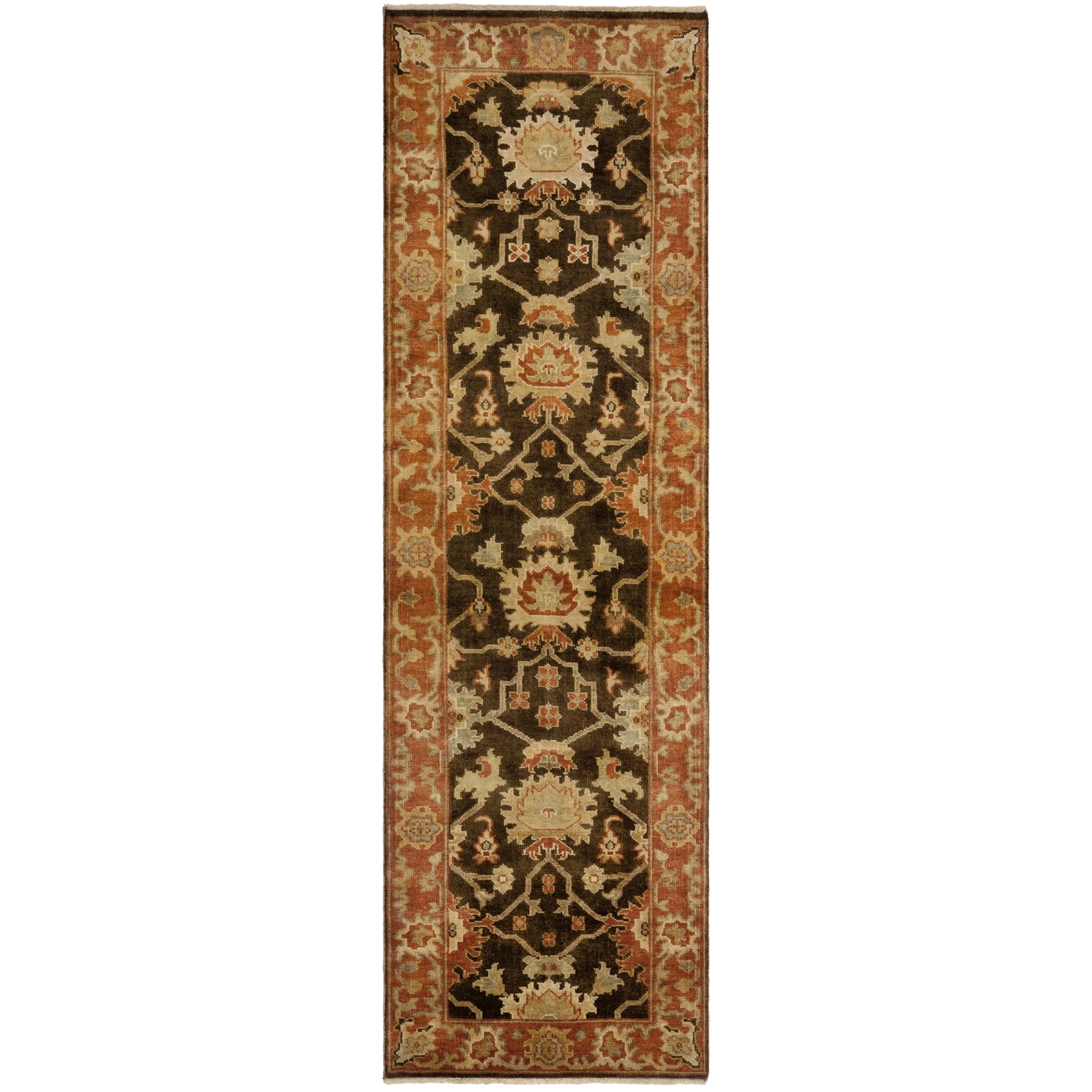 Safavieh Hand knotted Oushak Brown Wool Rug (3 X 10)