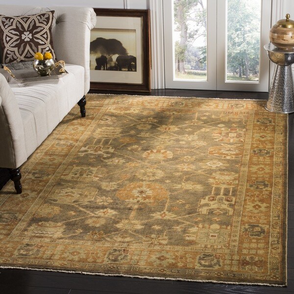 Safavieh Hand-knotted Oushak Brown/ Rust Wool Rug - 9' x 12'