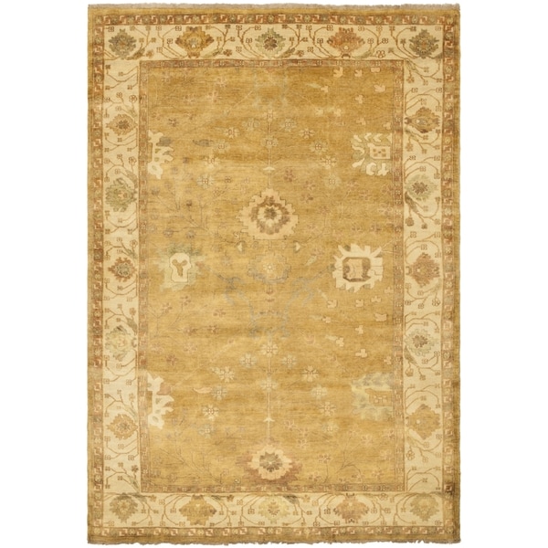 Safavieh Hand-knotted Oushak Gold/ Ivory Wool Rug - 6' x 9' - Free ...