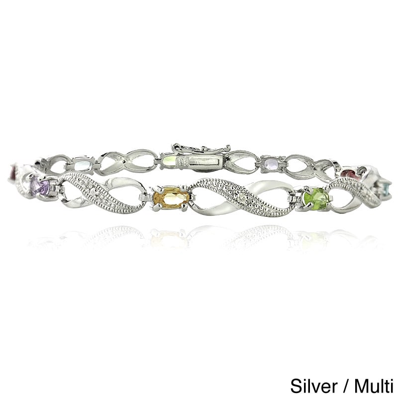 November Birthstone Christmas Gift Handmade Jewelry eValuesell Yellow Sapphire Bracelet in Sterling Silver Chain 8